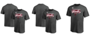 Fanatics Youth Boys and Girls Heather Charcoal Miami Heat 2020 Eastern Conference Champions Locker Room T-shirt